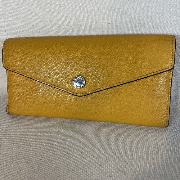 Michael Kors Yellow, Orange and White Classic Double Wallet - Picture 1 of 6